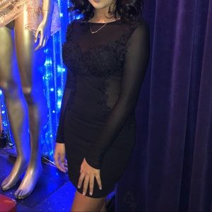 Black mini dress